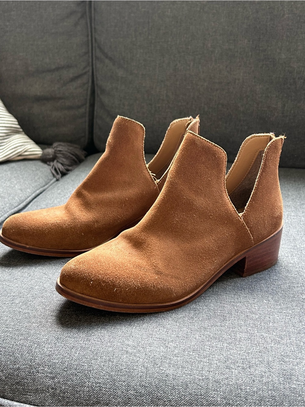 Steve Madden Women’s Suede Cutout Ankle Boots - Brown